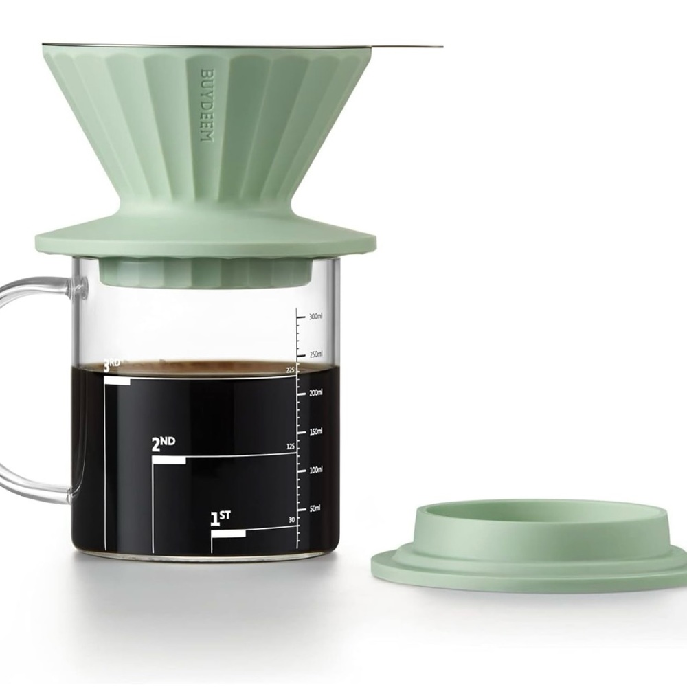 BUYDEEM Pour Over Coffee Maker, CD1024B, BPA Free Food Grade Silicone Coffee